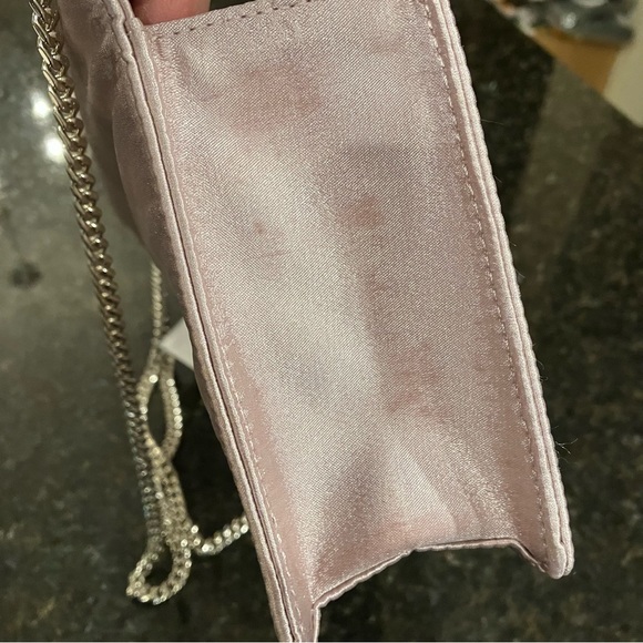 New Ted Baker MINAA Bow Detail Evening Bag, Pale Pink Satin Clutch, Formal Purse - Picture 12 of 16